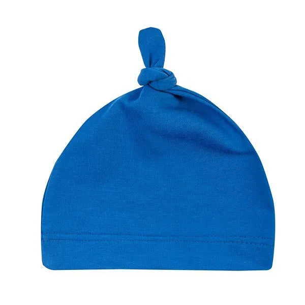 Cotton newborn knot cap in solid colour, uniform size baby hat for infants in autumn and winter