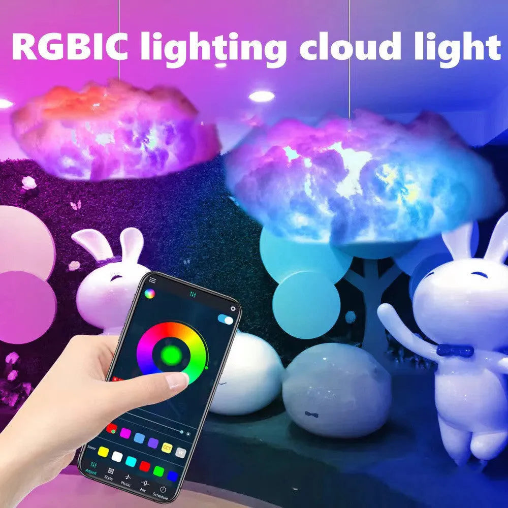 RGB Phantom Thundercloud LED Cloud Light plastic USB powered with remote control indoor ambiance
