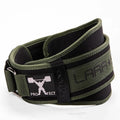 Fitness belt for men in army green with lumbar support design for gym weight equipment use