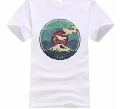 White cotton short sleeve T-shirt on plain background