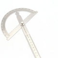Adjustable plastic protractor ruler showing 180 degree measurement scale