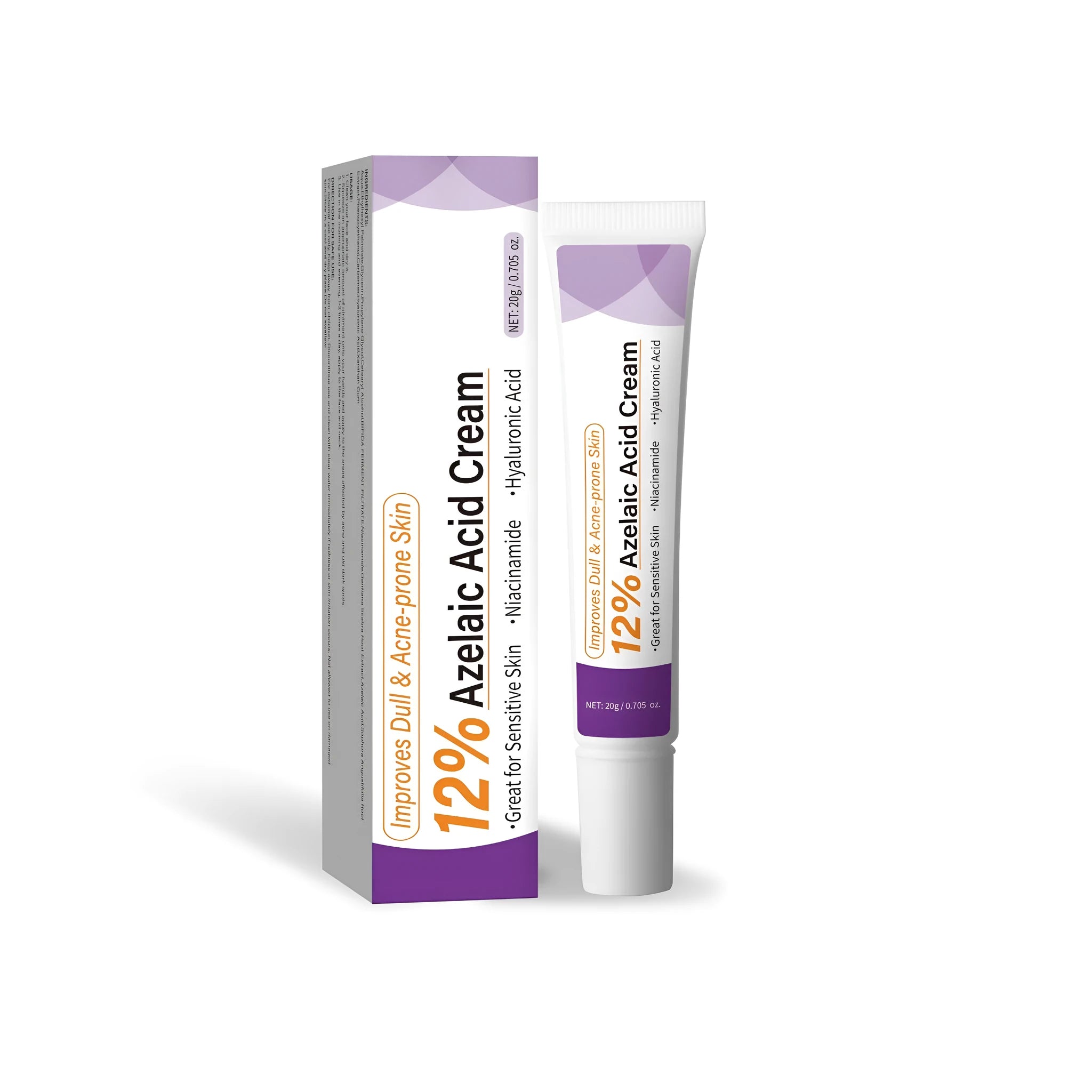 20g tube of azelaic acid cream with FP-A030 specification label