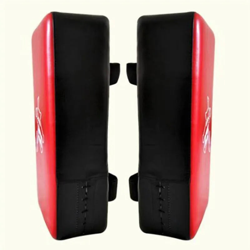 Blue vertical Sanda training target pad for kicking and striking practice.