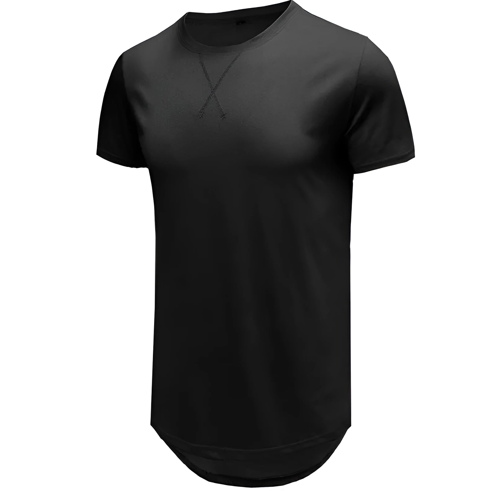Men's slim fit cotton short-sleeved t-shirt in multiple colours on a white background.