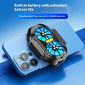 FS01 twin fan phone radiator with ABS body, adjustable 62-92mm clamp and Type-C cable