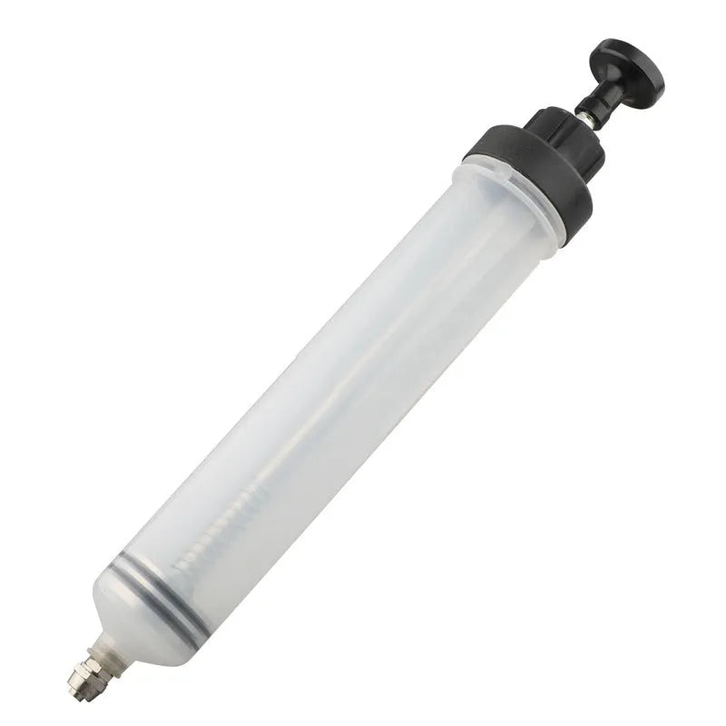 Manual oil suction and injection pump tool with PP barrel in 200CC, 500CC, 1500CC sizes.