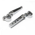 Pair of electroplated aluminium alloy car and motorcycle pedal levers with rubber inserts on C90GS model