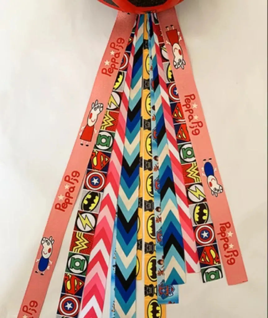 Children's helmet streamer ribbon in assorted colours for roller skating and sports helmet decoration
