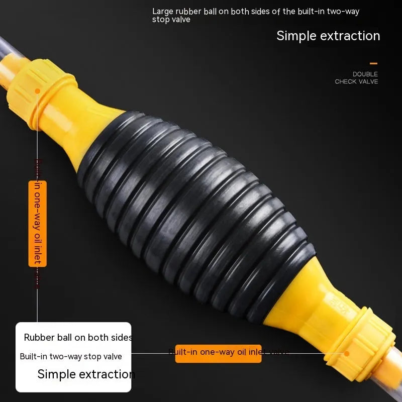 Manual car oil suction pipe emergency kit with rubber ball and multiple tube length options