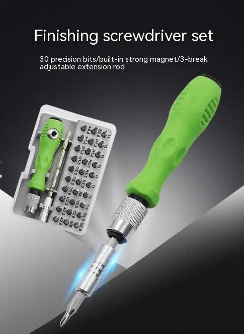 32-in-1 screwdriver set with bits for mobile phone and digital device repair