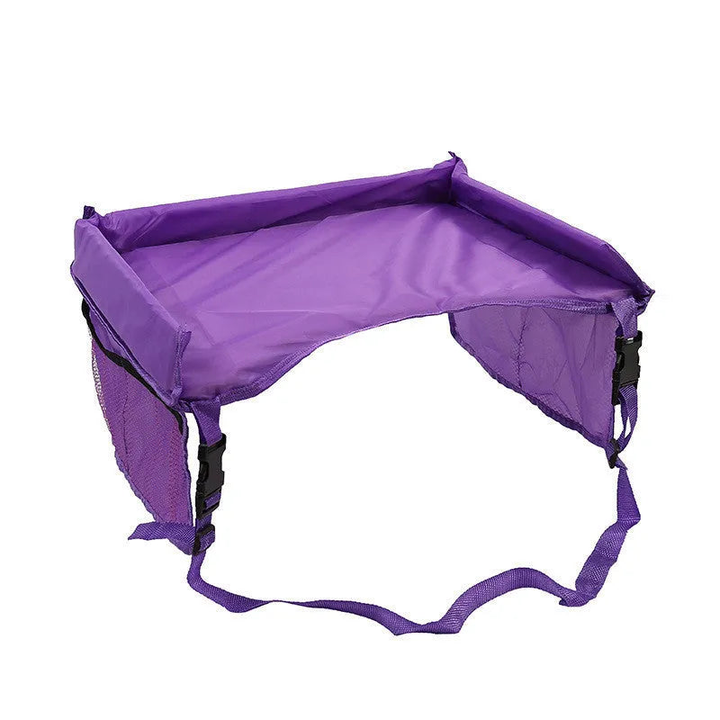 Vehicle-mounted waterproof toy table tray for children in car seat with colour options