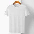 Ice silk quick-drying T-shirt in slim fit with short sleeves in solid colour options