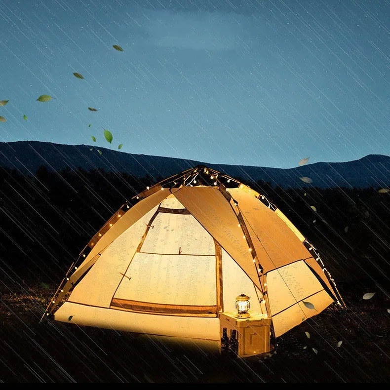 Fully automatic pop open camping tent 230x200x145cm double layer Oxford cloth waterproof 3-4 person