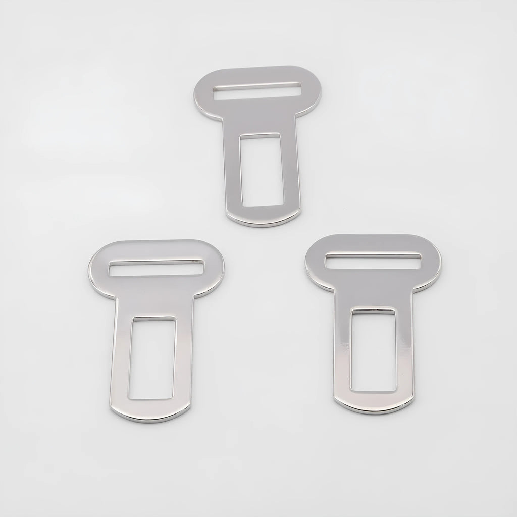 26mm silvery stainless steel quick-release pet safety buckle for leads and harnesses.