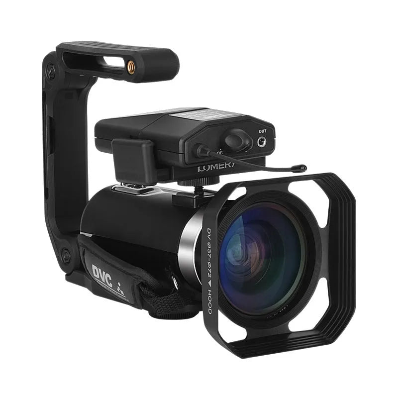 Black WIFI digital HD night vision camera with 3 inch screen showing dimensions 126x57x58mm