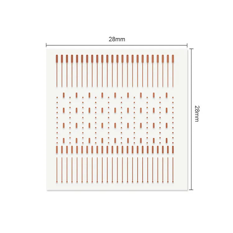 Red copper spot welding patch 1mm width 28mm length square shape for mobile phone drop repair