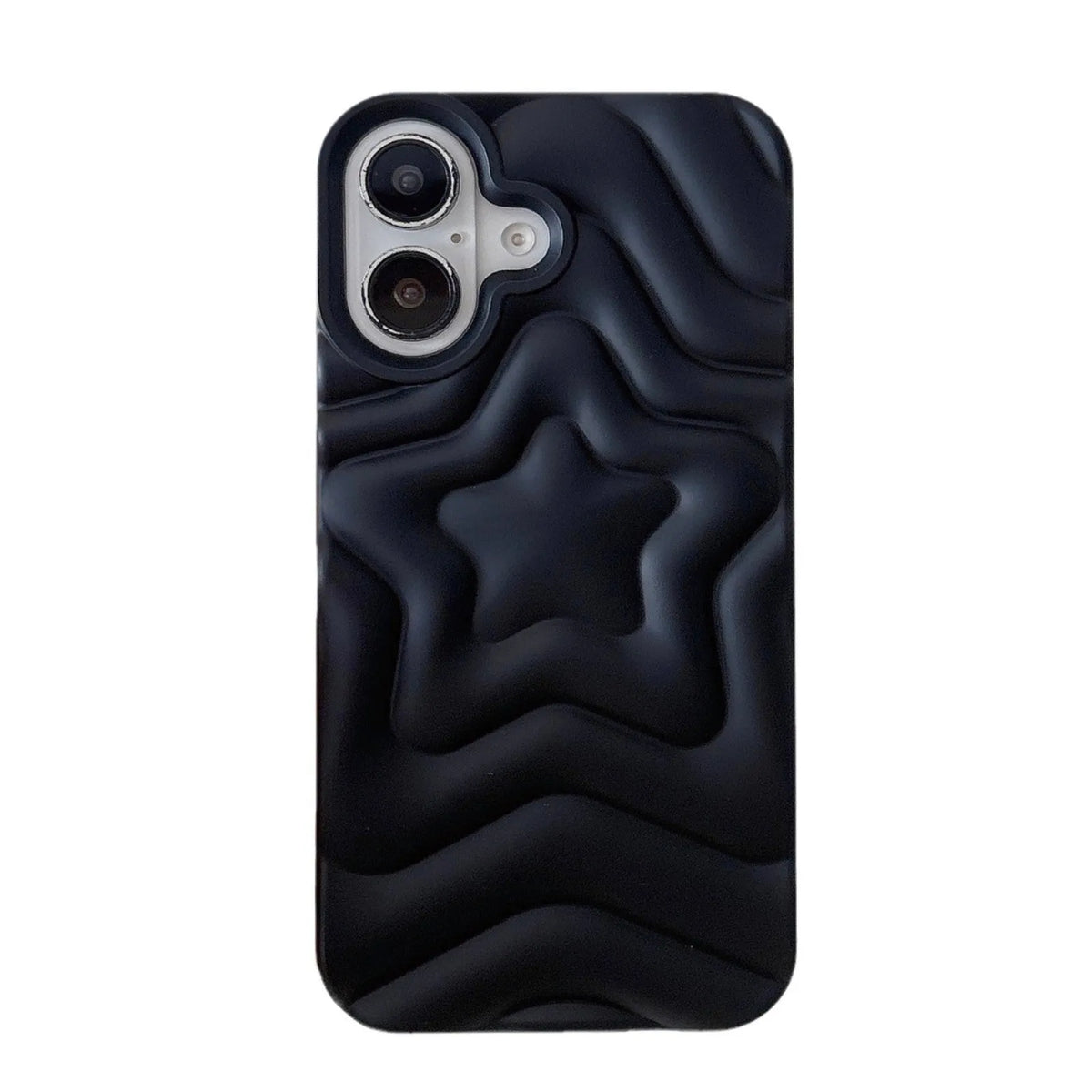 Black XINGX-frosted TPU phone case for Apple iPhone with three-dimensional pattern on back