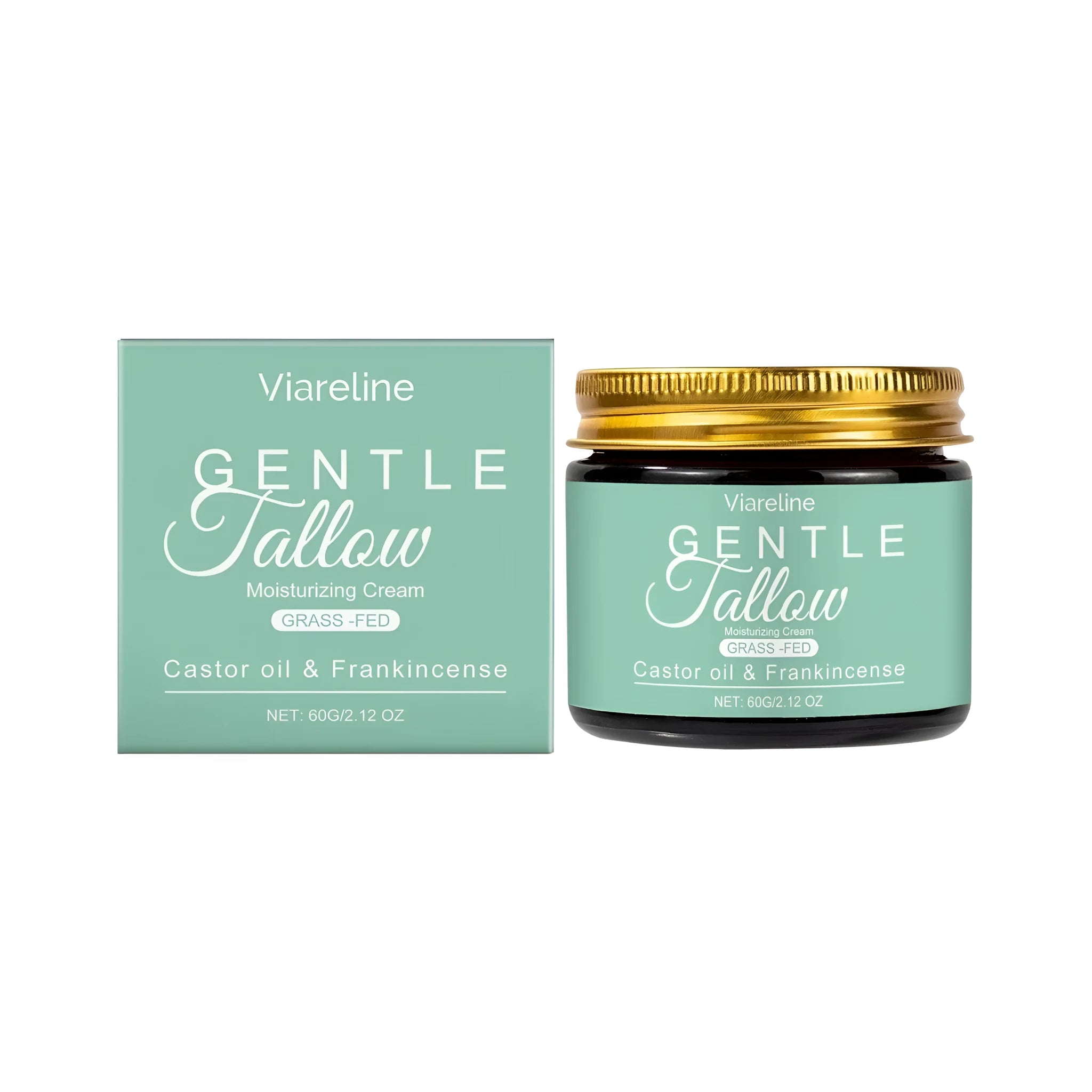 60g pot of beef tallow moisturising cream with ingredients glycerin and frankincense
