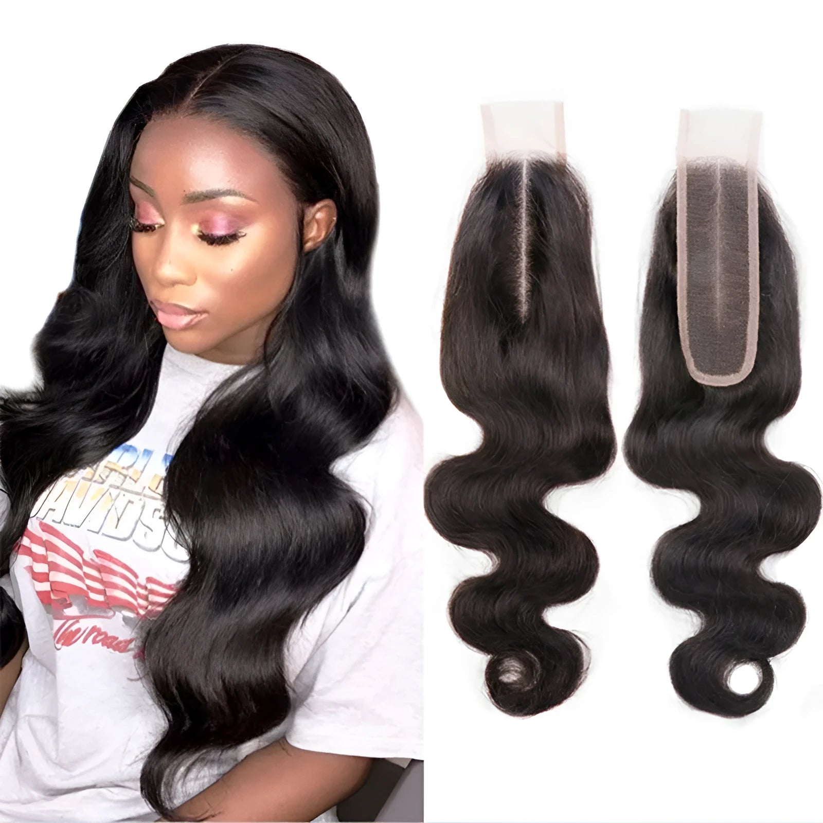 Natural colour straight human hair wig for ladies with hand-woven construction