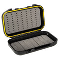 Black waterproof double-sided fly box with foam inserts and silicone sealing ring, 135x80x30mm