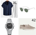 Men's casual cotton linen short sleeve suit in loose beachwear style with half sleeves and trousers