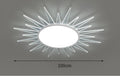 Round modern aluminium ceiling lamp with remote control for dimmable LED lighting.