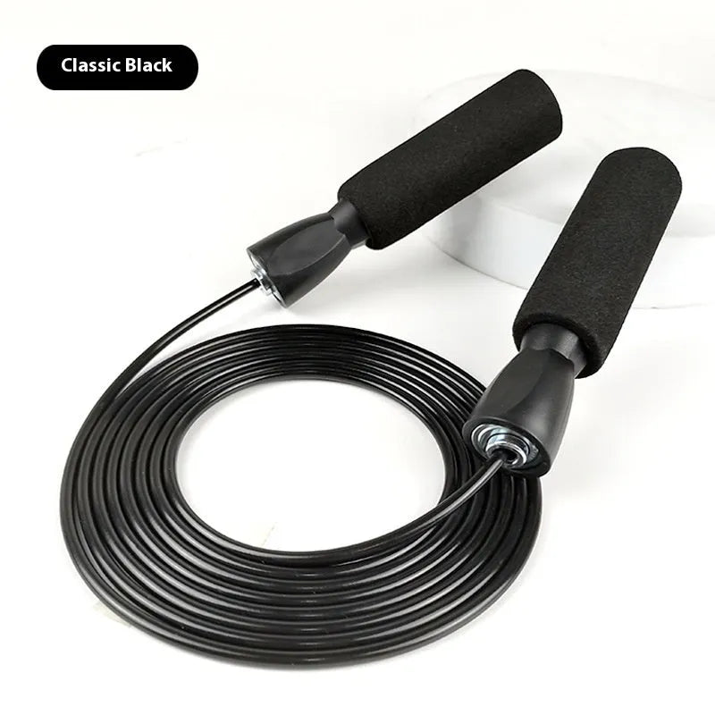 PVC bearing wire fitness skipping rope in peacock blue colour for exercise