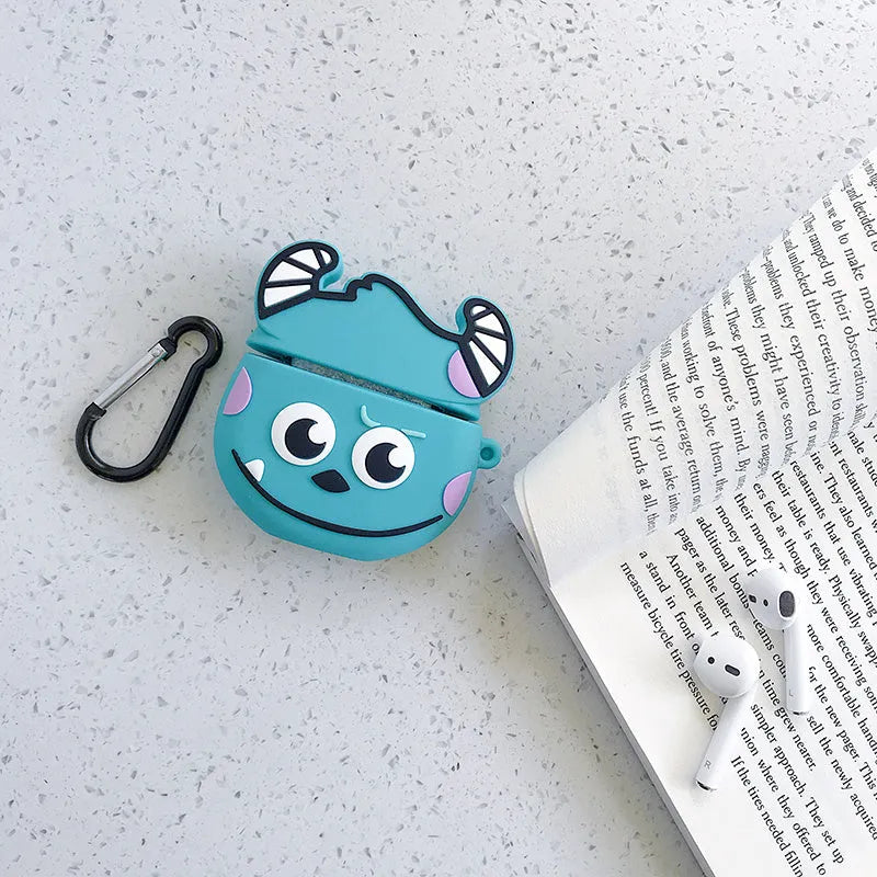 Cartoon animal design silicone case for AirPods 1 and 2 in multiple colour options
