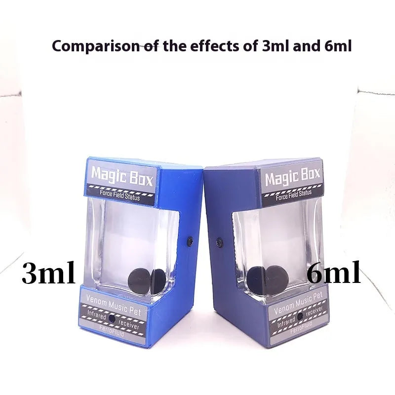 Magnetic fluid rhythm light with wood shell, neodymium magnet speaker and LED display, 95x60x63mm