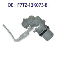 Ford CMP camshaft position sensor component with part number F7TZ12K073B visible.