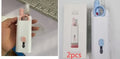 Multifunction electronics cleaning kit with foldable pen, spray bottle, brush, and keycap puller on a white background.