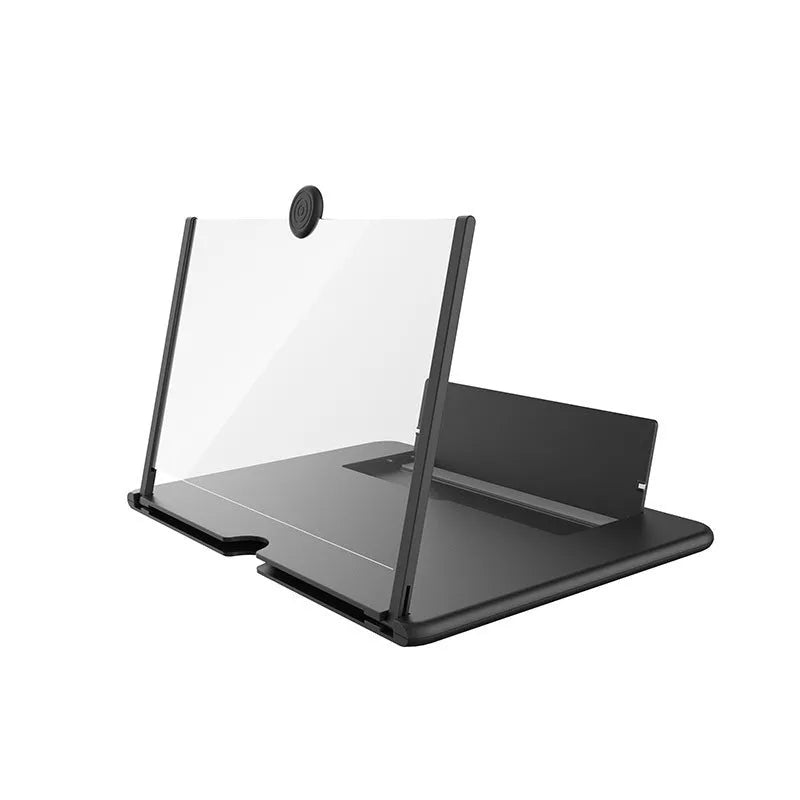 12 inch mobile phone screen amplifier with ABS plastic frame and Phoenix lens, 3-4 times magnification, black