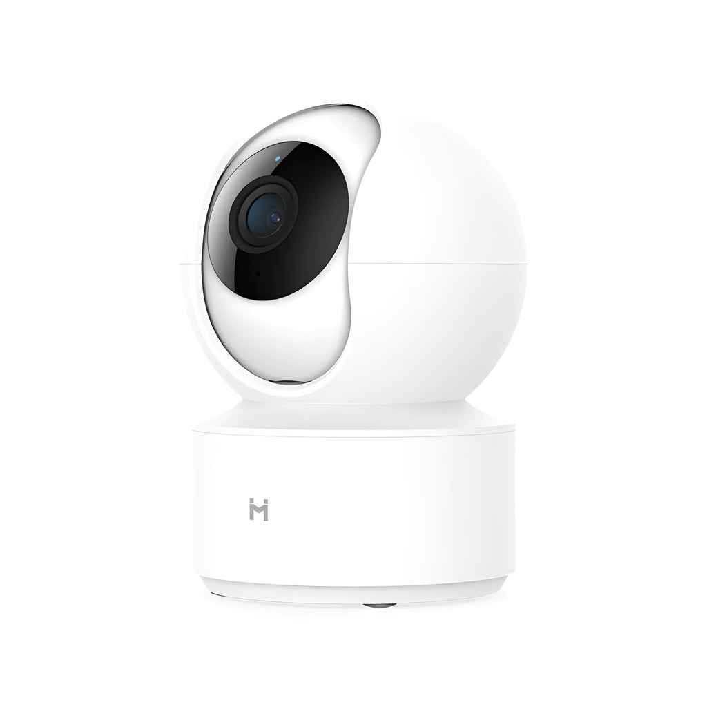 White Xiaobai Smart Camera showing front lens with 110° wide angle and compact 108x76x76mm dimensions