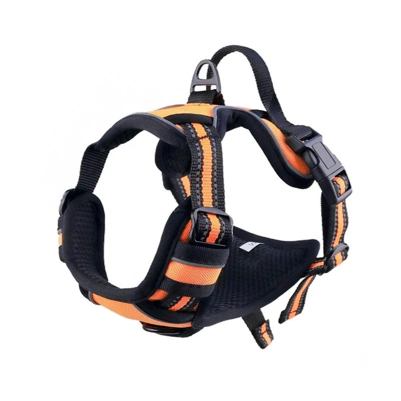 Adjustable dog chest strap harness in Oxford cloth available in multiple colours and sizes