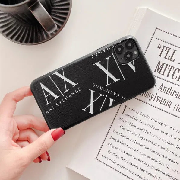 Silicone iPhone case in black, white or red colours compatible with iPhone 11, 7, 8 and X series models