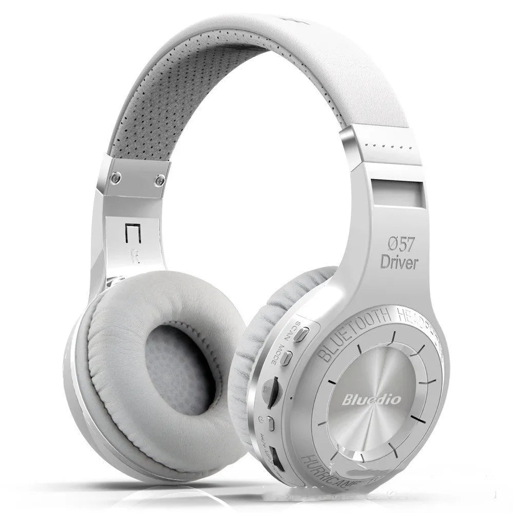 Hurricane series Bluetooth headset in black, stereo head-mounted wireless headphones with power display