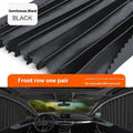 Car magnetic sunshade polyester four-piece full car set in gold, silver, or black, with front and rear pair options.