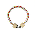 Parrot climbing rope toy with wooden swing rings on natural wood rope, 30-60cm length options