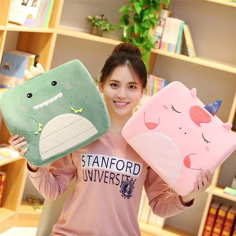 Cartoon design car seat cushion with removable memory foam inner core