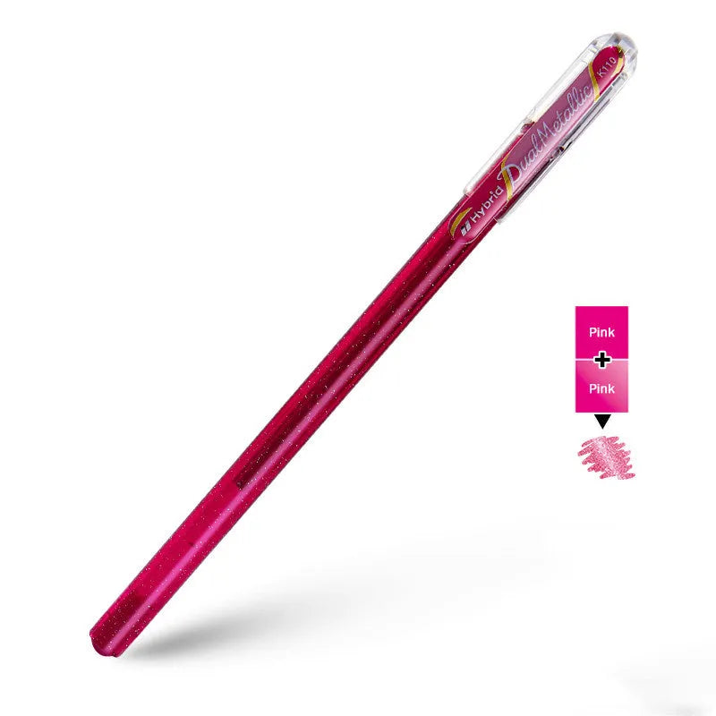 Flash K110 1.0mm gel pen with pearlescent glitter ink in eight colour options
