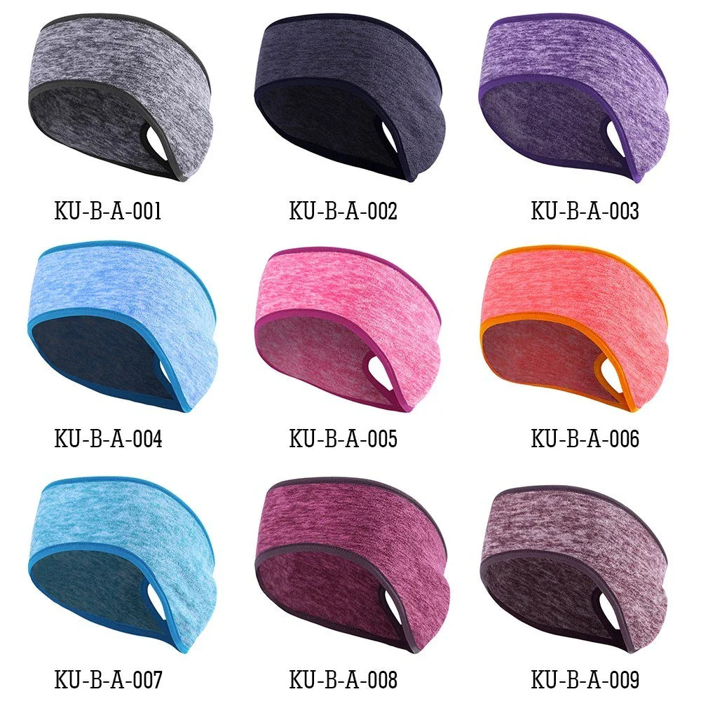 Cozy winter sports earmuffs in various colors, designed for warmth, comfort, and breathability during outdoor workouts