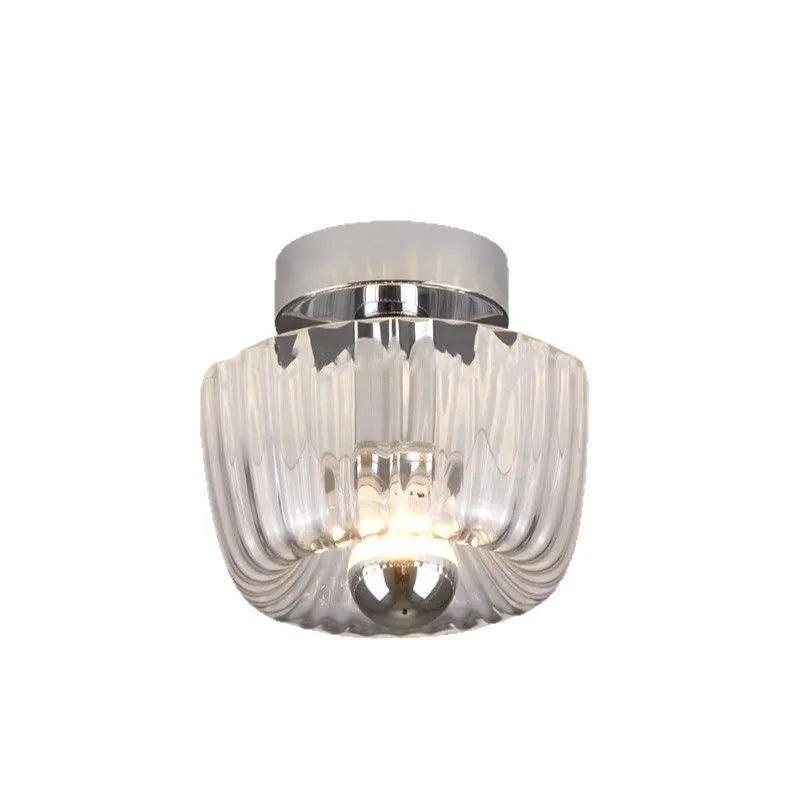 French ceiling light in transparent gold finish for bedroom or balcony 220V
