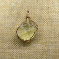 Hand-wound twisted irregular crystal rough stone necklace with natural stone pendant on adjustable snake bone chain