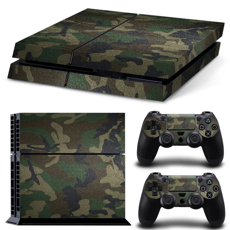 Thin 0.001mm PVC protective film with pattern options for a PS4 game console.