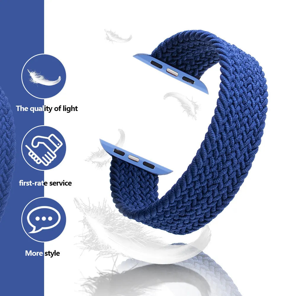 Apple Watch compatible elastic strap in multiple colours with recycled yarn and silicone silk construction