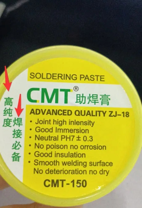 Rosin soldering flux paste in container for electric soldering iron welding