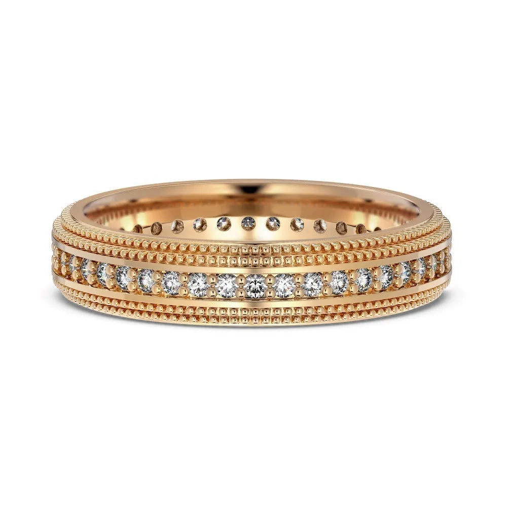 S925 sterling silver couple ring with geometric shape and platinum electroplated finish on neutral background