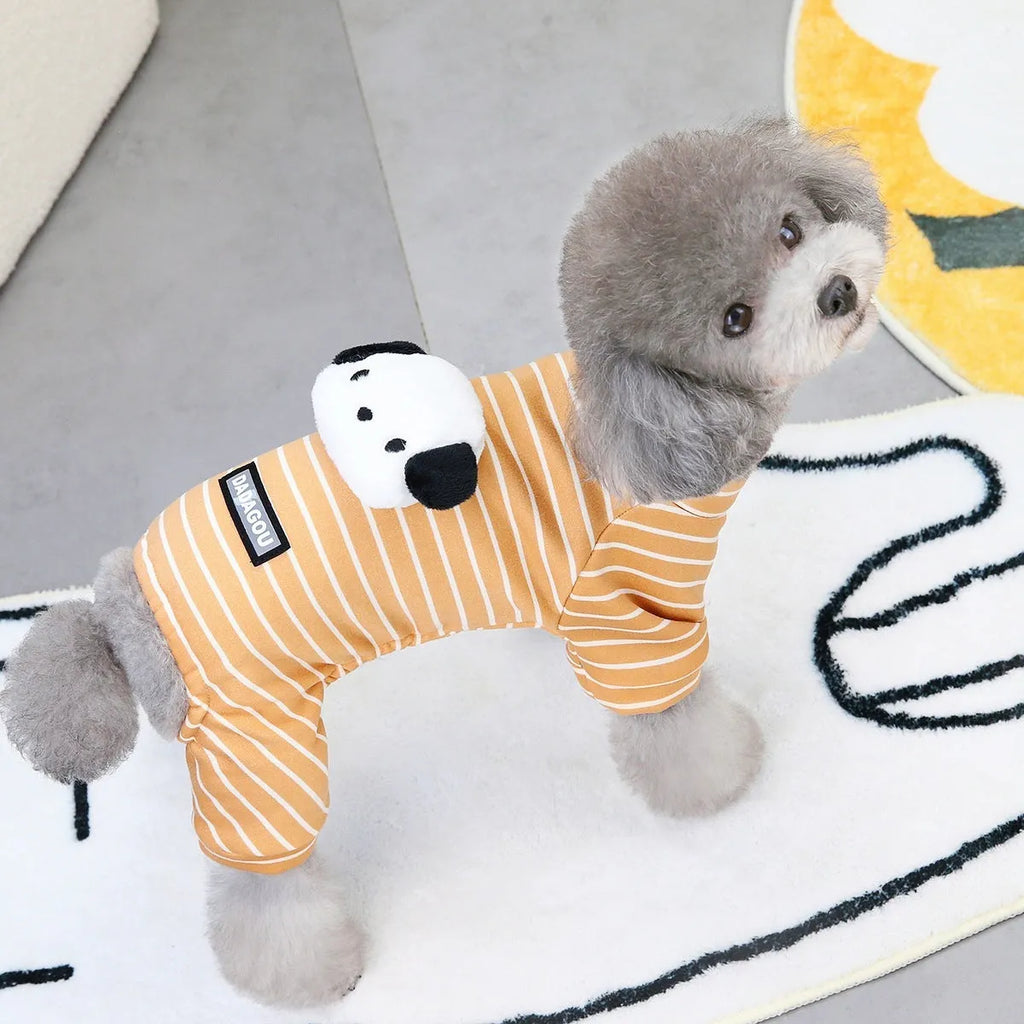 Polyester pet dog two-leg sweater in black, casual style, size options from small to extra large
