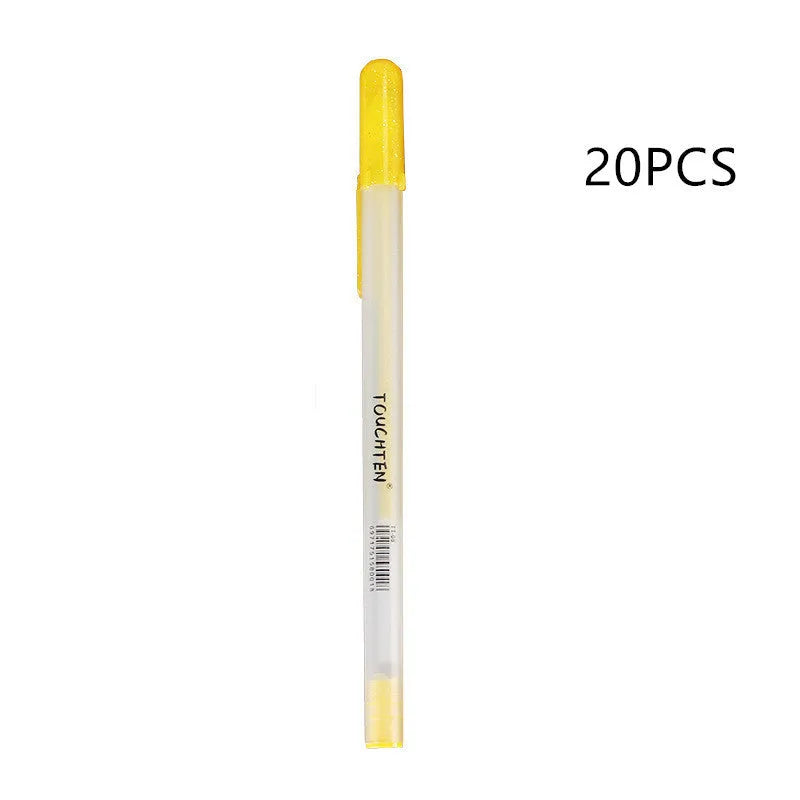 Touchnew hand-painted highlight pen with 0.8mm tip in gold silver white colours for artistic strokes