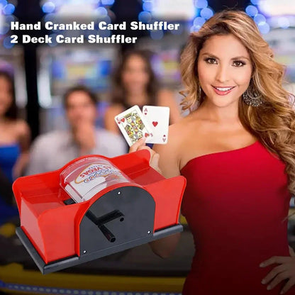 Automatic Card Shuffler - Durable handheld casino-style card shuffler for poker, blackjack, and Texas Hold'em card games